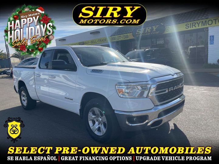 WHITE, 2022 RAM 1500 QUAD CAB Image 