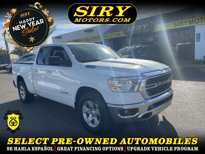 WHITE, 2022 RAM 1500 QUAD CAB Image 