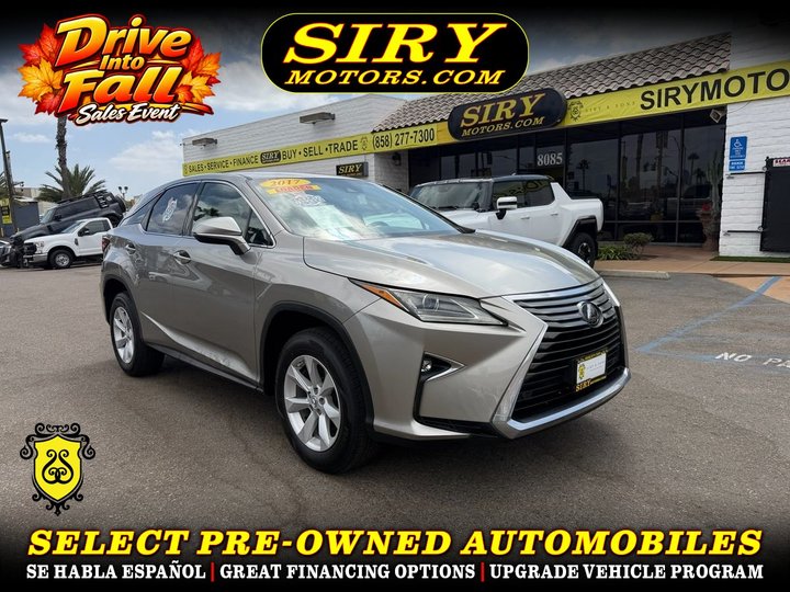 2017 LEXUS RX for sale in SAN DIEGO