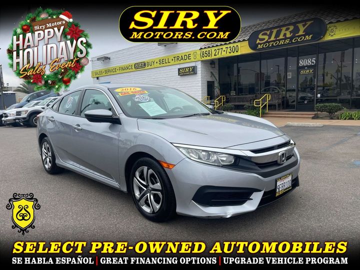 SILVER, 2016 HONDA CIVIC Image 