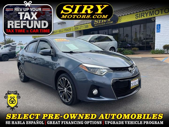 2016 TOYOTA COROLLA for sale in CHULA VISTA
