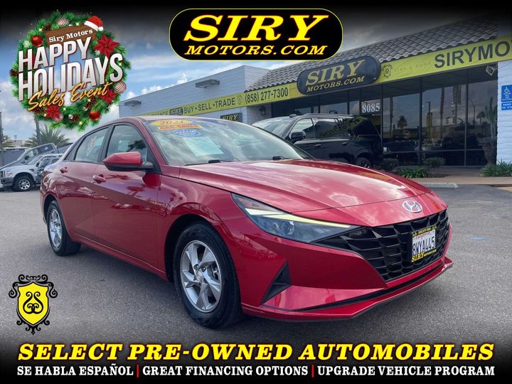 RED, 2021 HYUNDAI ELANTRA Image 