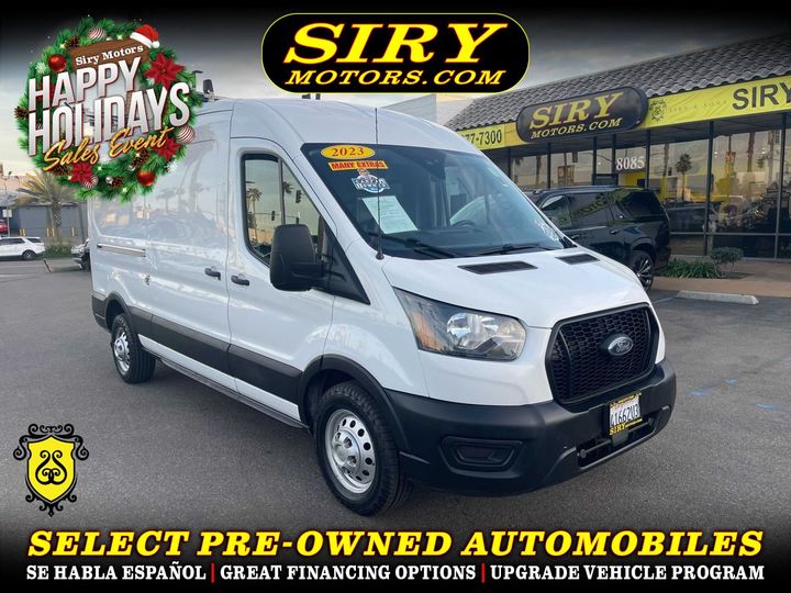 WHITE, 2023 FORD TRANSIT 150 CARGO VAN Image 