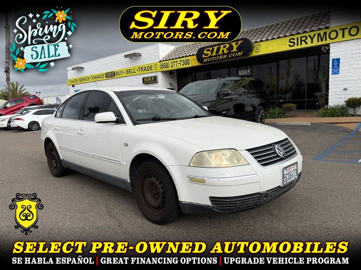 2003 VOLKSWAGEN PASSAT for sale in SAN DIEGO