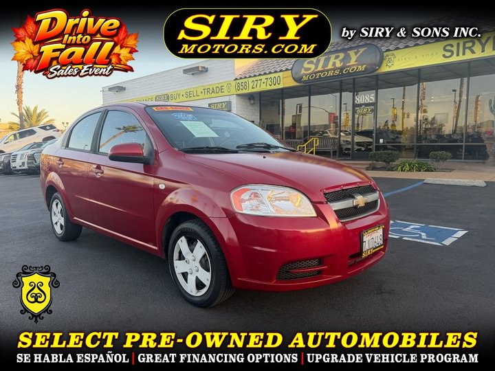 2008 CHEVROLET AVEO for sale in SAN DIEGO