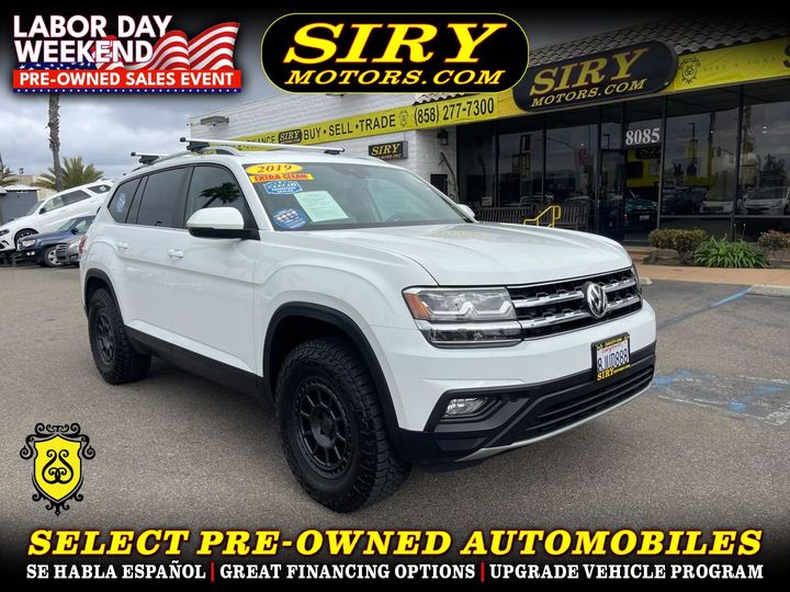 2019 VOLKSWAGEN ATLAS for sale in SAN DIEGO