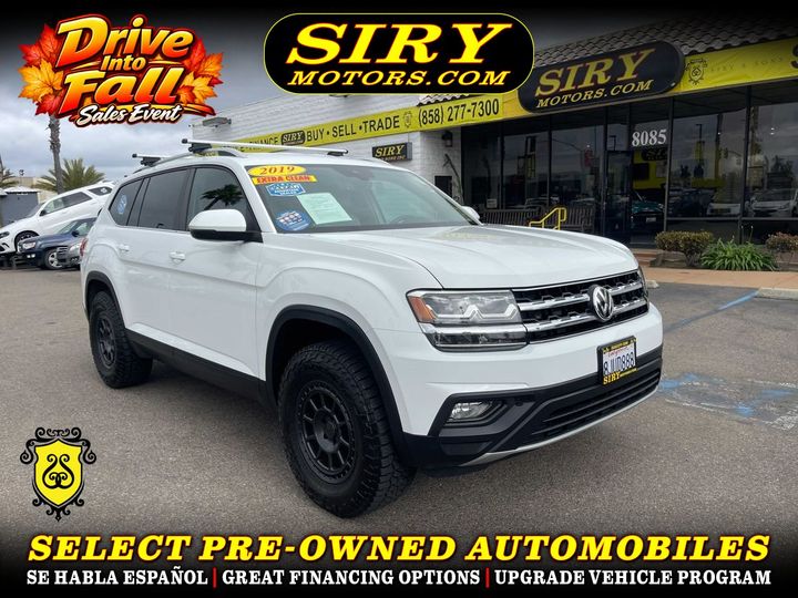 2019 VOLKSWAGEN ATLAS for sale in SAN DIEGO