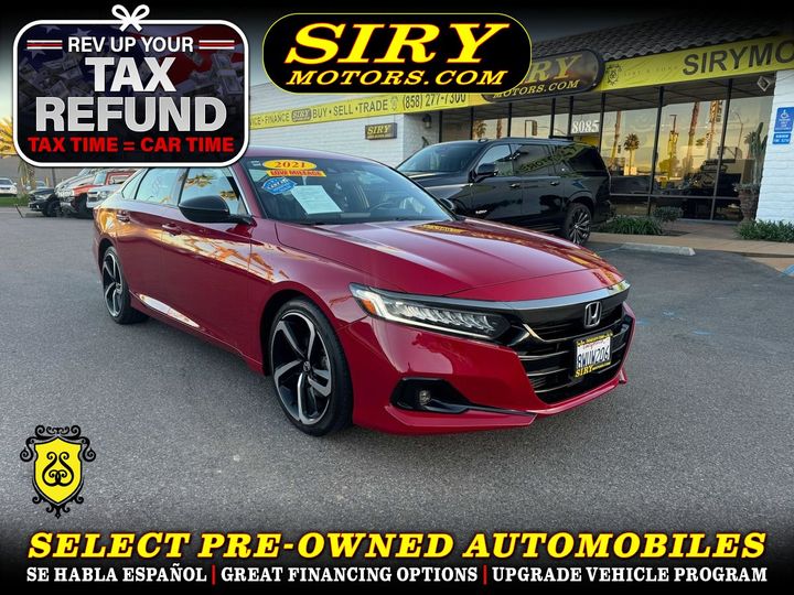 2021 HONDA ACCORD for sale in SAN DIEGO