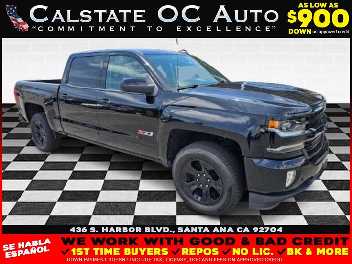 BLACK, 2018 CHEVROLET SILVERADO 1500 CREW CAB Image 