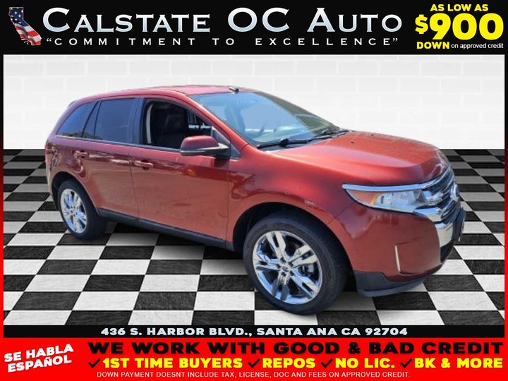 BURGUNDY, 2014 FORD EDGE Image 