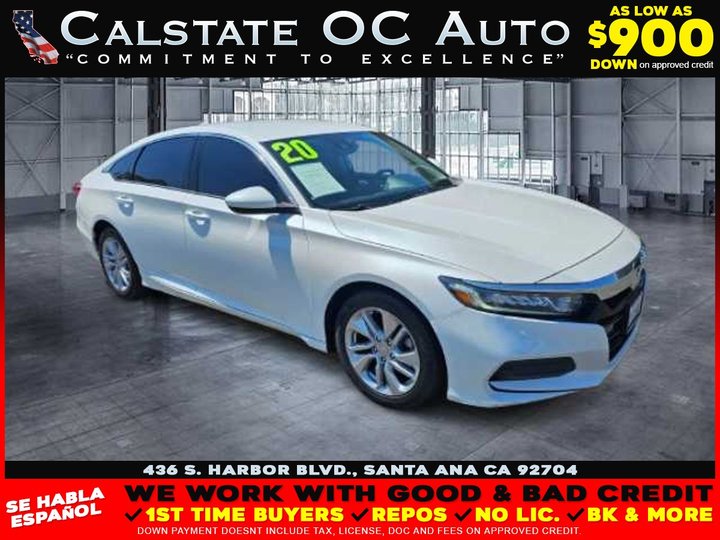 WHITE, 2020 HONDA ACCORD Image 