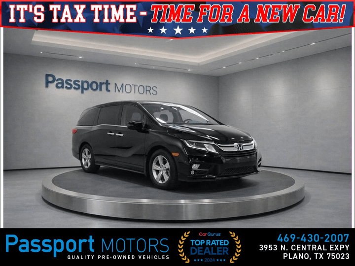 2019 HONDA ODYSSEY/EX-L/SUNROOF/BROWN INTERIOR for sale in PLANO