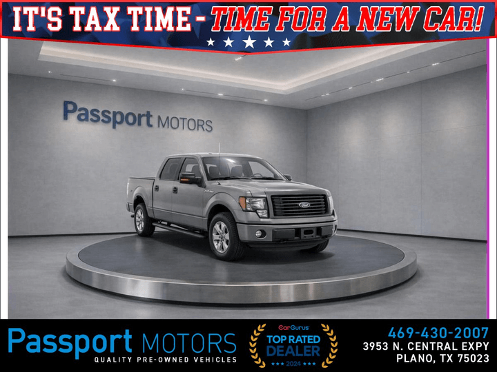 2011 FORD F150 SUPERCREW CAB for sale in PLANO