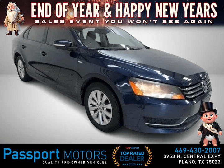 BLUE, 2014 VOLKSWAGEN PASSAT Image 