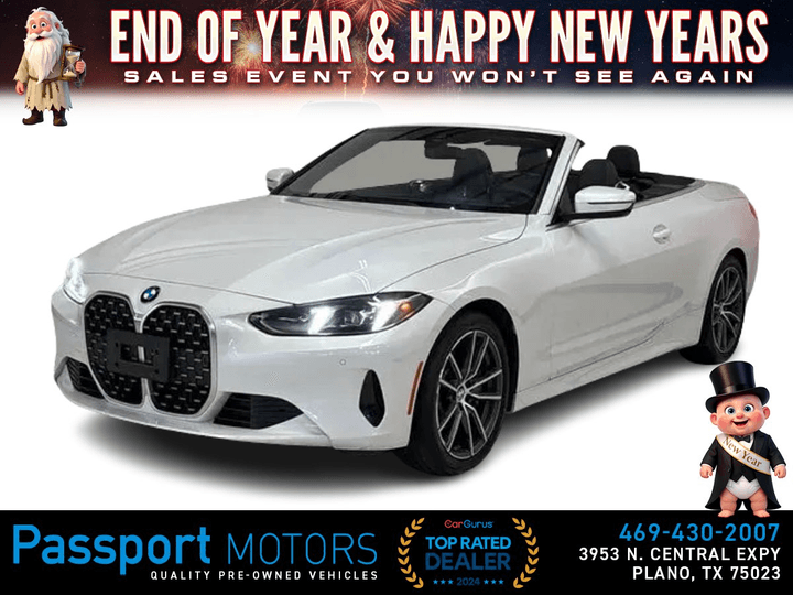 2025 BMW 430I CONVERTIBLE/PREMIUM PKG/HEADS UP DISPLAY for sale in PLANO