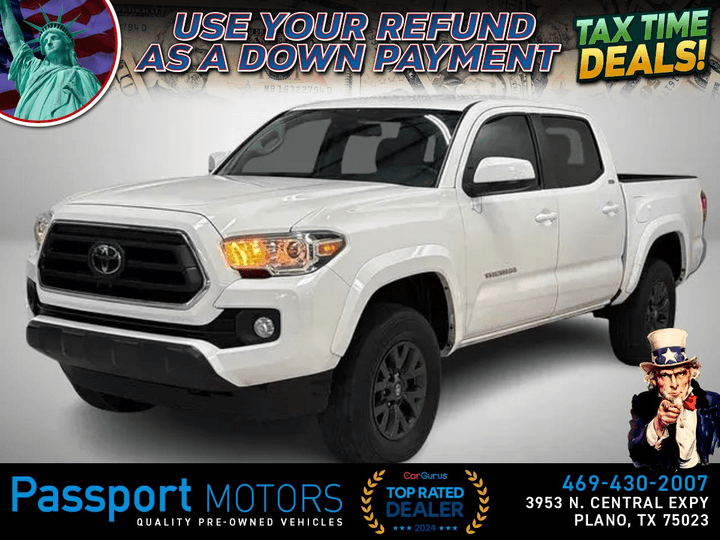 2021 TOYOTA TACOMA DOUBLE CAB/UP GRADED BLACK WHEEL/TINT WINDOWS for sale in PLANO