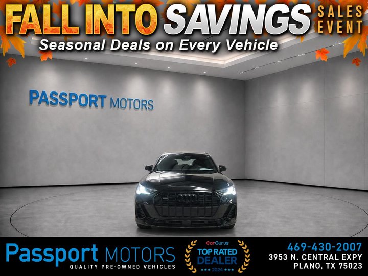 2023 AUDI Q3/BLACK OPTIC PKG/TECHNOLOGY PKG/PREMIUM PLUS/20" WHEELS for sale in PLANO