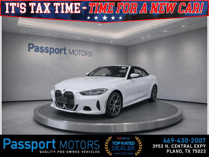 2025 BMW 430I CONVERTIBLE/PREMIUM PKG/HEADS UP DISPLAY for sale in PLANO