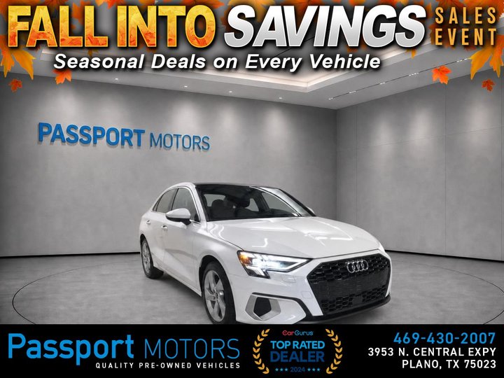 2023 AUDI A3/CONVENIENCE PKG/PREMIUM PKG for sale in PLANO