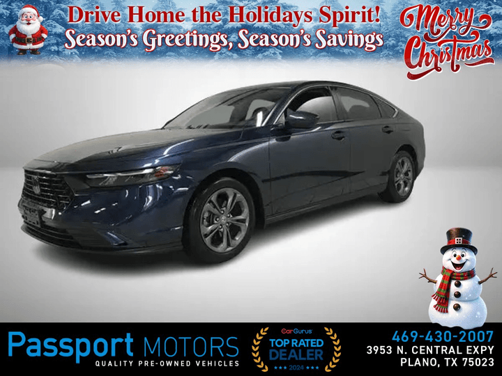 BLUE, 2024 HONDA ACCORD/EX /SUNROOF/TINT WINDOWS Image 