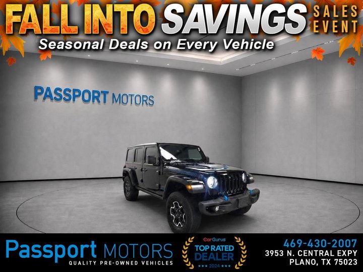 2021 JEEP WRANGLER UNLIMITED 4XE for sale in PLANO