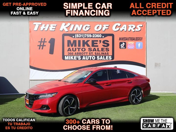 2021 HONDA ACCORD SPORT for sale in SALINAS
