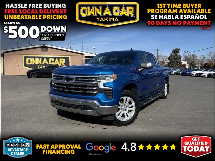 2022 CHEVROLET SILVERADO 1500 CREW CAB for sale in YAKIMA