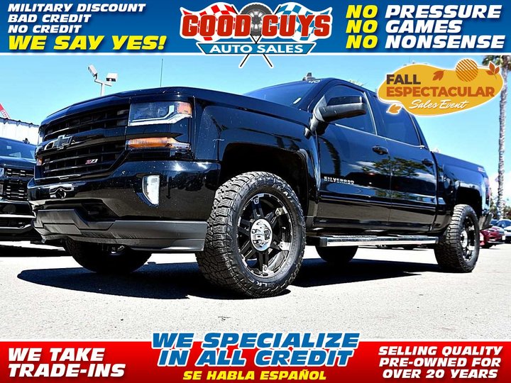 2016 CHEVROLET SILVERADO 1500 CREW CAB for sale in SAN DIEGO