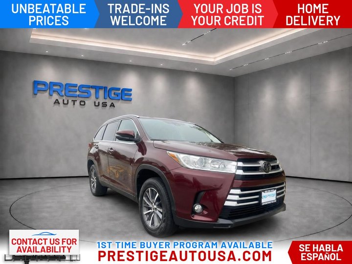 2019 TOYOTA HIGHLANDER for sale in BAKERSFIELD