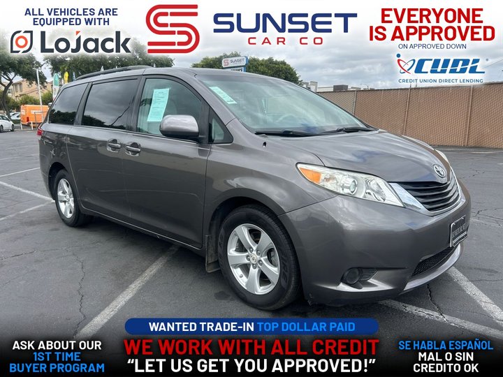 GRAY, 2012 TOYOTA SIENNA Image 