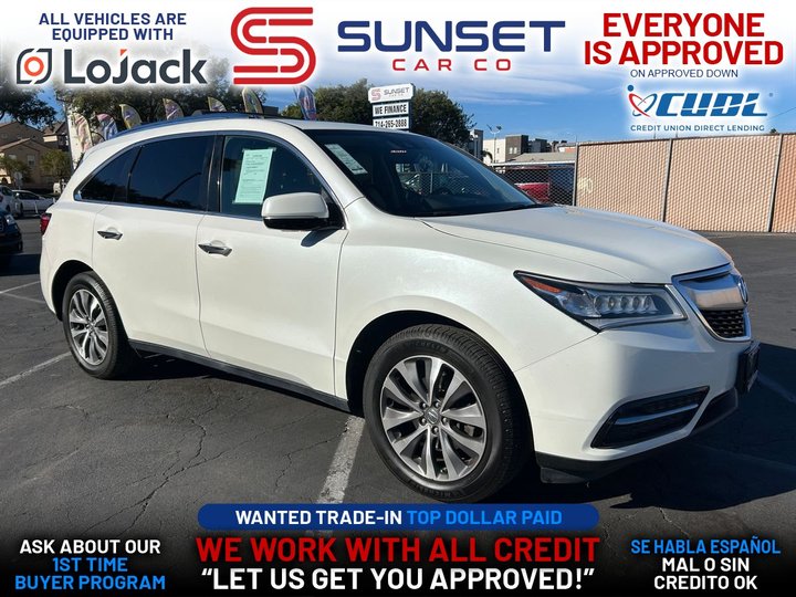 2016 ACURA MDX for sale in SANTA ANA