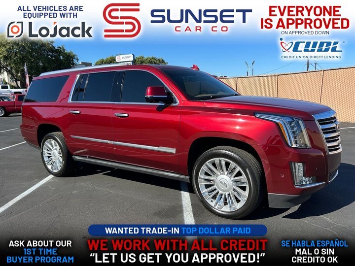 BURGUNDY, 2017 CADILLAC ESCALADE ESV Image 