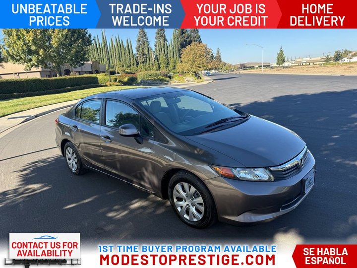 2012 HONDA CIVIC for sale in MODESTO